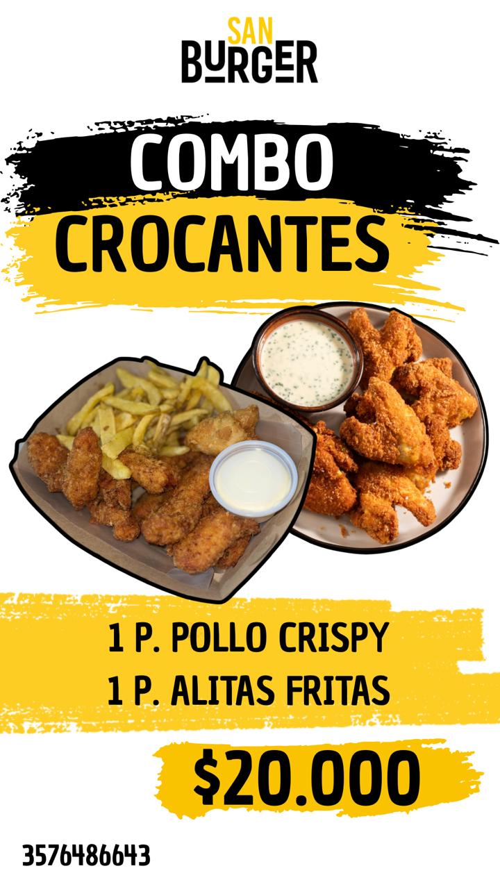 Combo Crocantes San Burger