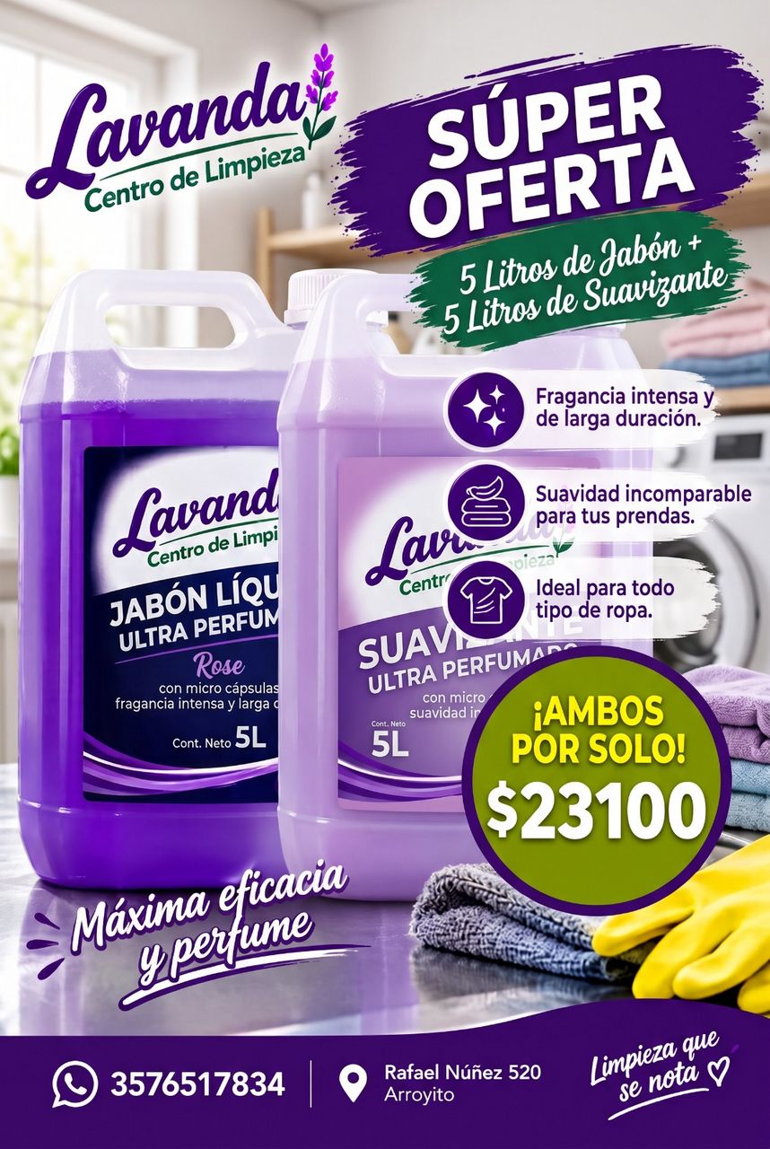 🌸🧺 ¡SÚPER OFERTA PARA TU LAVADO! Llevate 10 Litros al mejor precio 🧺🌸