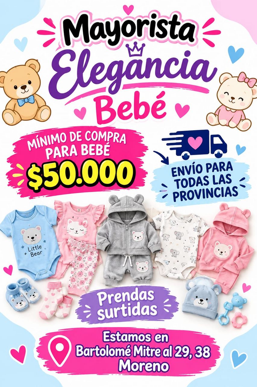 Sigue el canal de Mayorista Elegancia 2 en WhatsApp: https://whatsapp.com/channel/0029VbDqnRpJZg46cYuTTB0k
