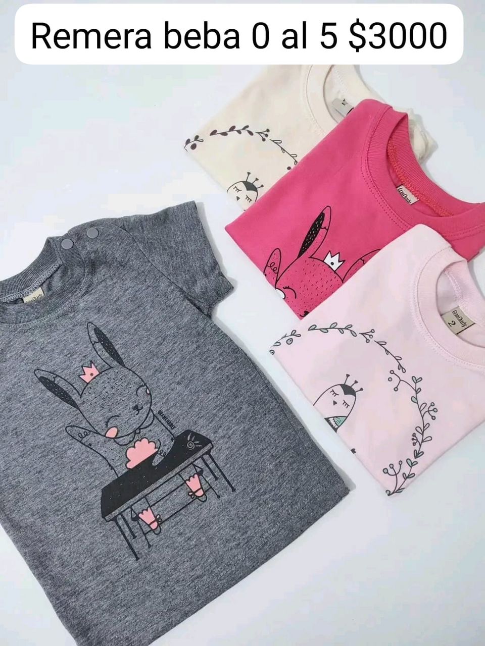 Remera beba 0 al 5 años