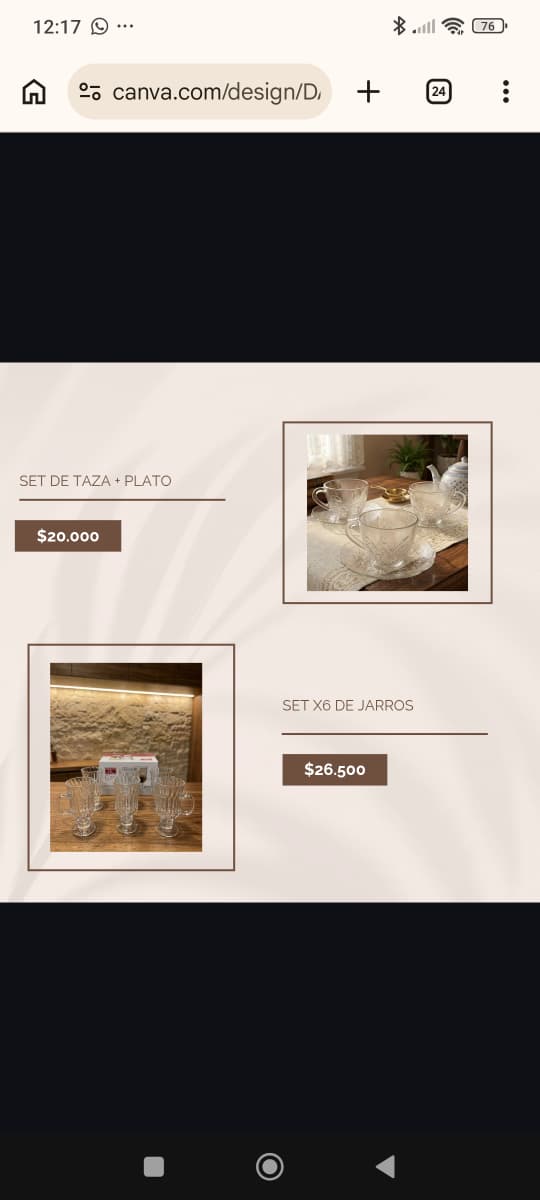 Set de 6 jarros