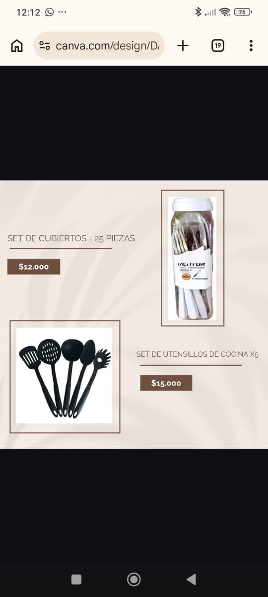 Set de cubiertos de 25 piezas