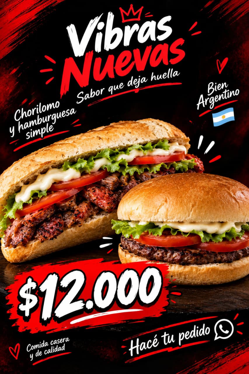 Vibras Nuevas - Hamburguesa y Chorilomo