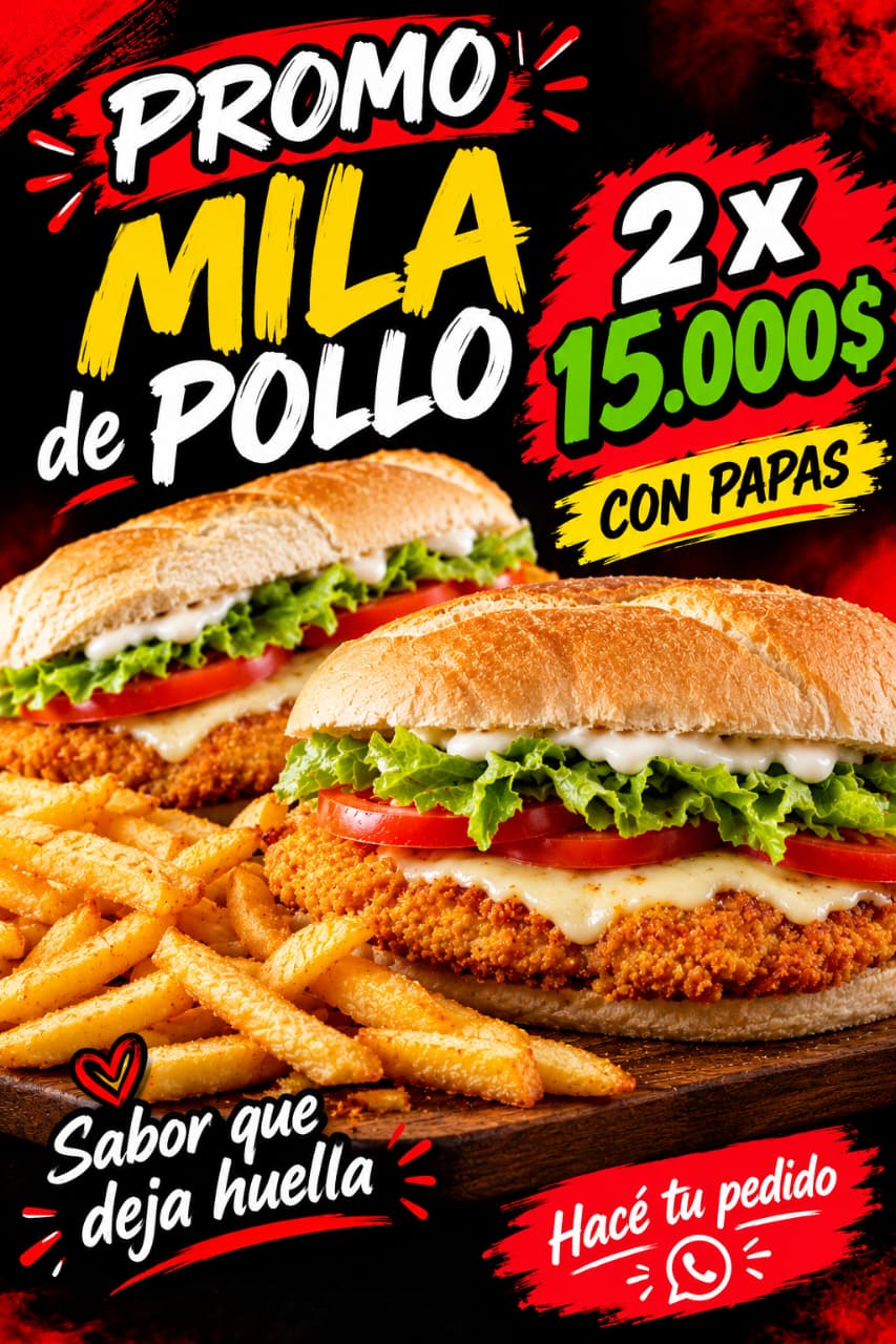 Mila de Pollo con papas