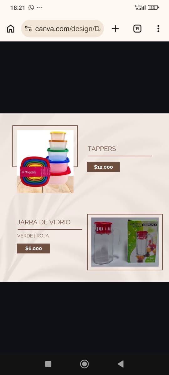 TAPPERS, JARRA DE VIDRIO