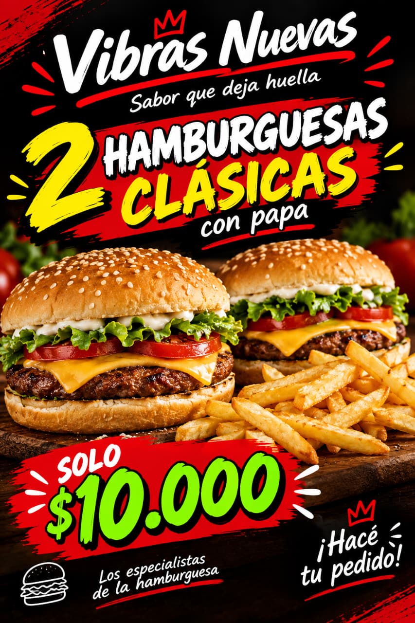 Hamburguesas Clásicas con Papa