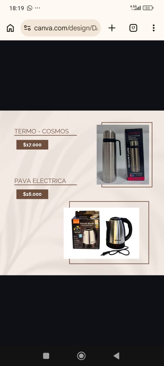 Termo Cosmos, Pava Electrica