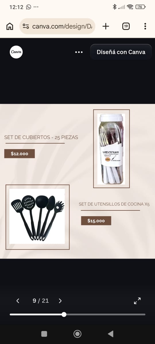 Set de utensilios de cocina X5