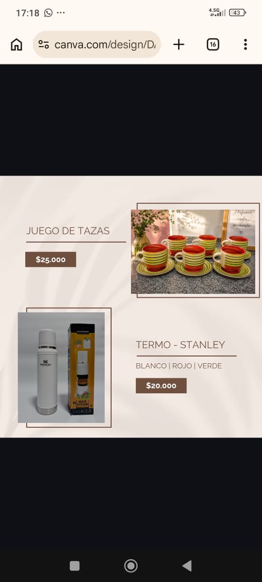 Juego de tazas y termo Stanley
