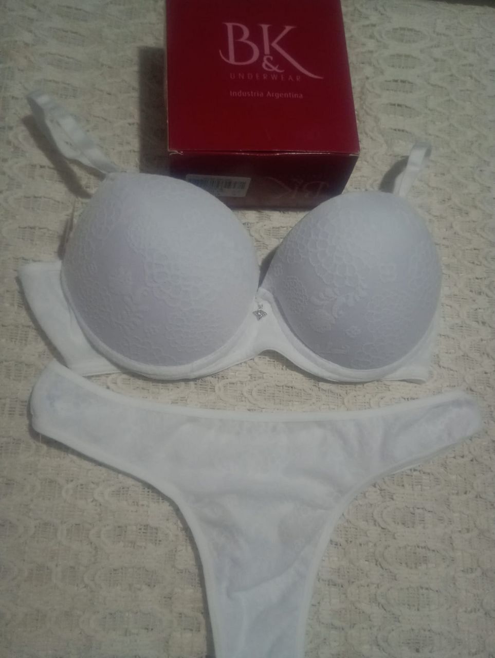 Sujetador y calza BK Underwear blanco