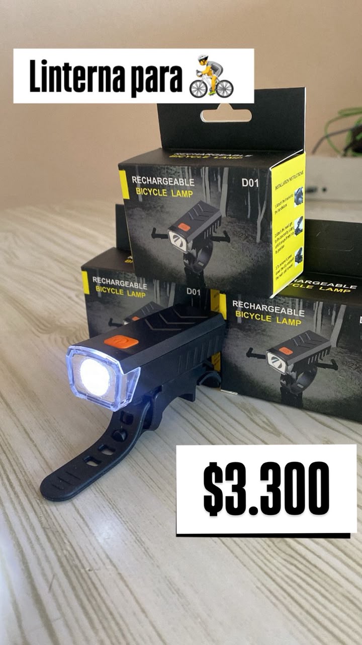Linterna para bicicleta recargable D01