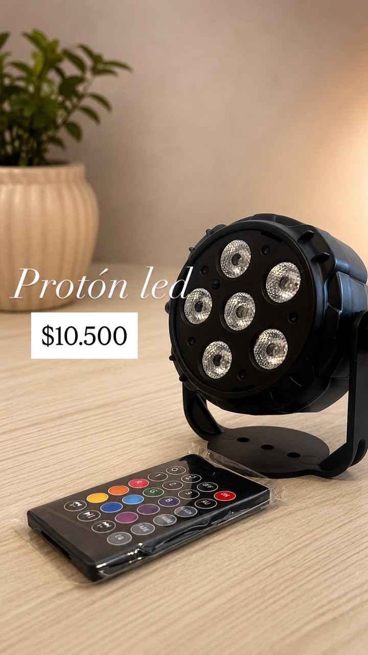 Protón led con control remoto