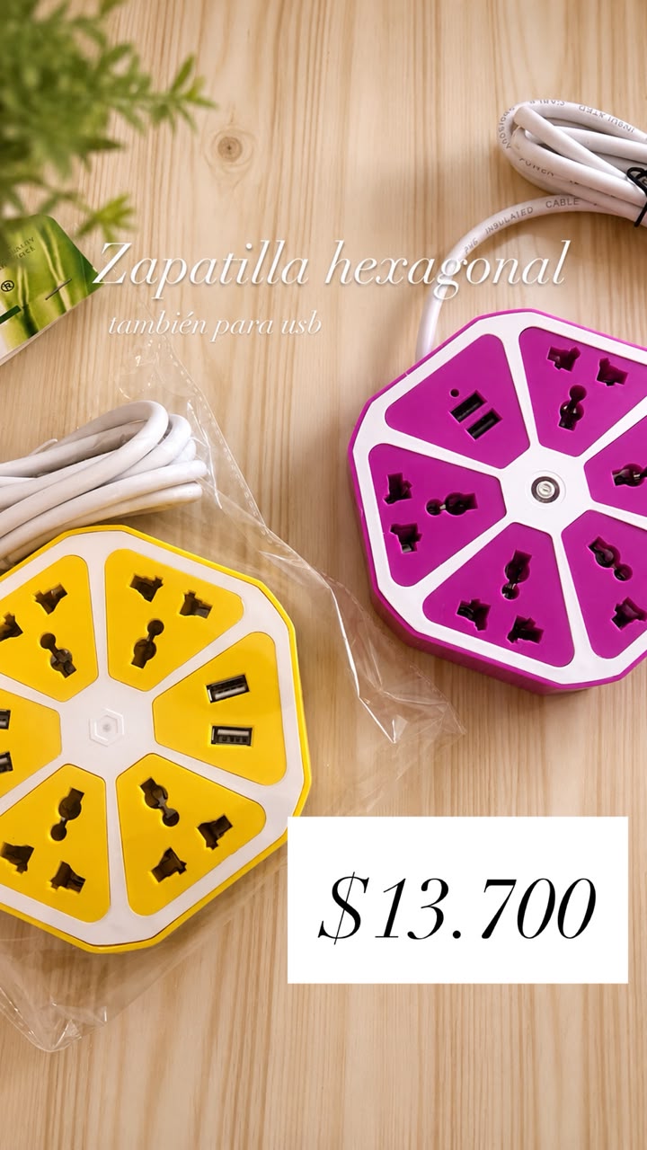 Zapatilla hexagonal para USB