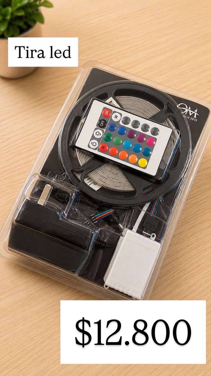 Tira led RGB con control remoto