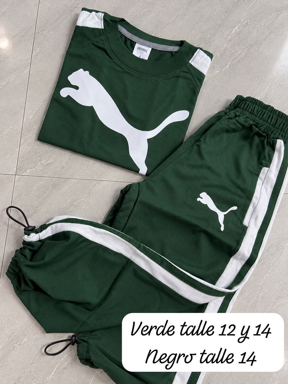 Conjunto Puma verde y negro