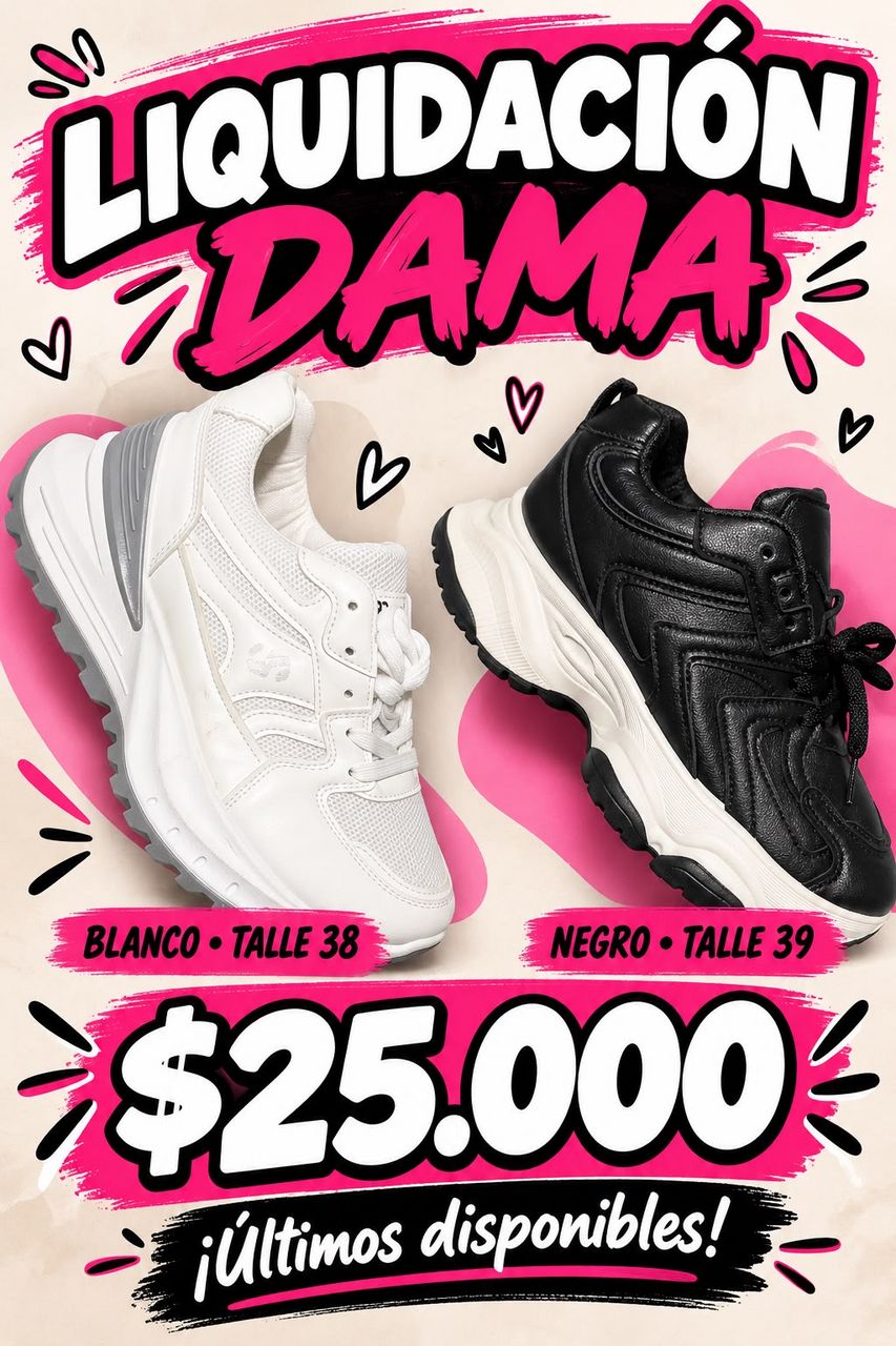 Zapatillas deportivas blancas y negras