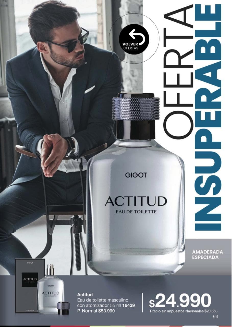 Actitud Eau de Toilette Masculino