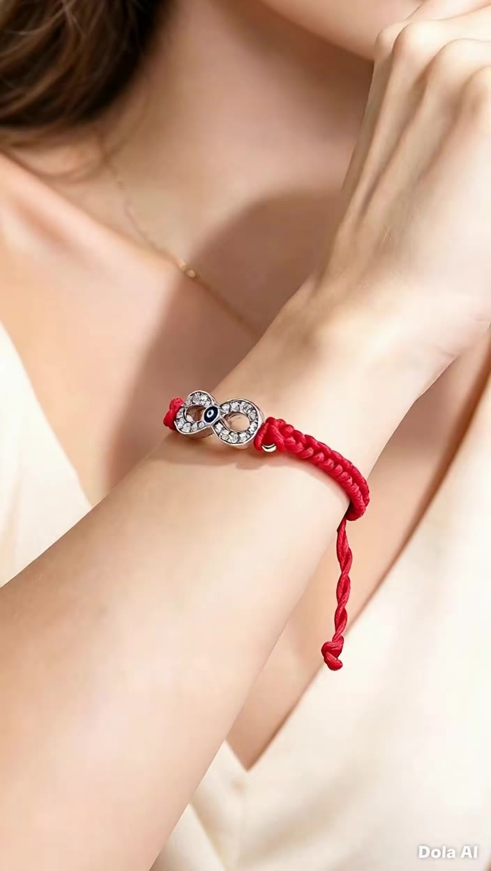 Pulsera de cuerda roja con ojo turco
