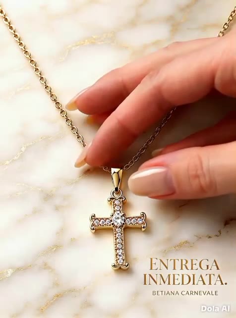 Colgante cruz diamante