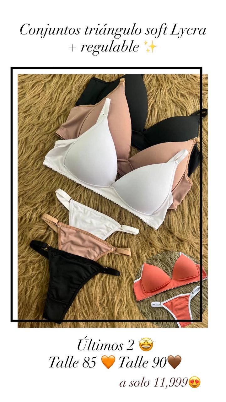 Conjuntos triángulo soft Lycra regulable