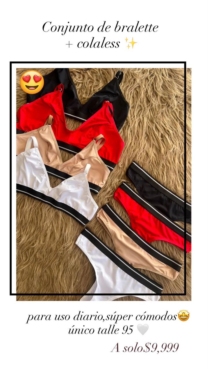 Conjunto de bralette + colales