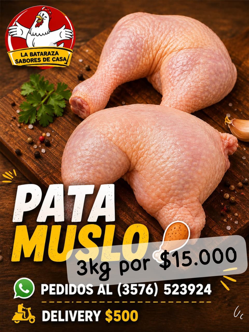 Pata muslo 3kg