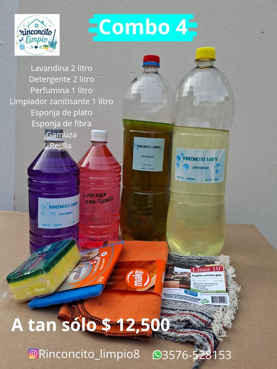 Combo 4 de productos de limpieza