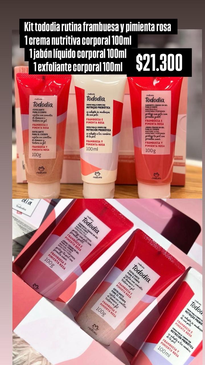 Kit Tododia frambuesa y pimienta rosa