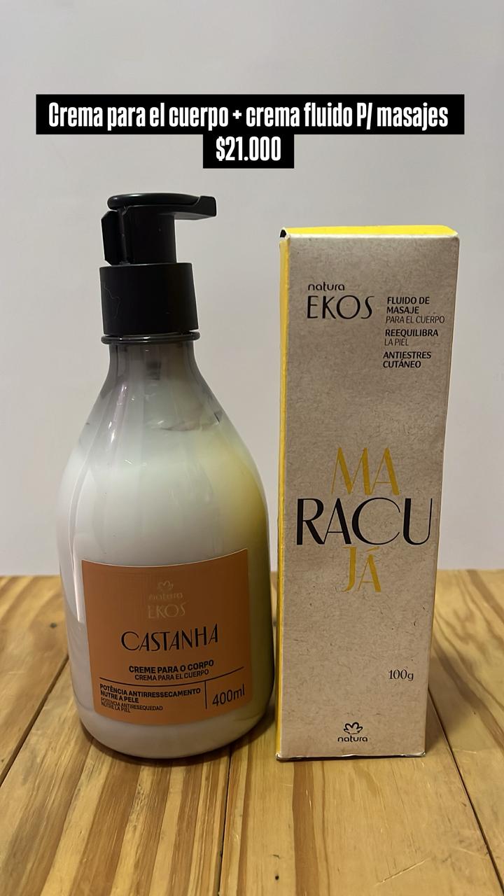 Crema para el cuerpo y fluido de masaje Natura EKOS