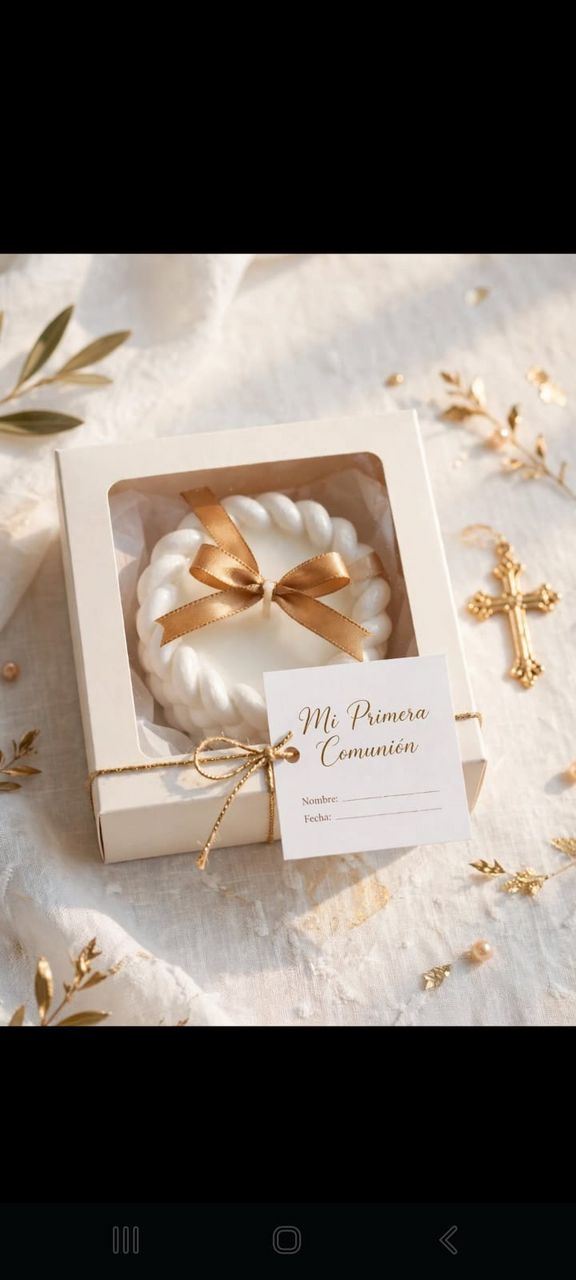 Vela decorativa para Primera Comunión