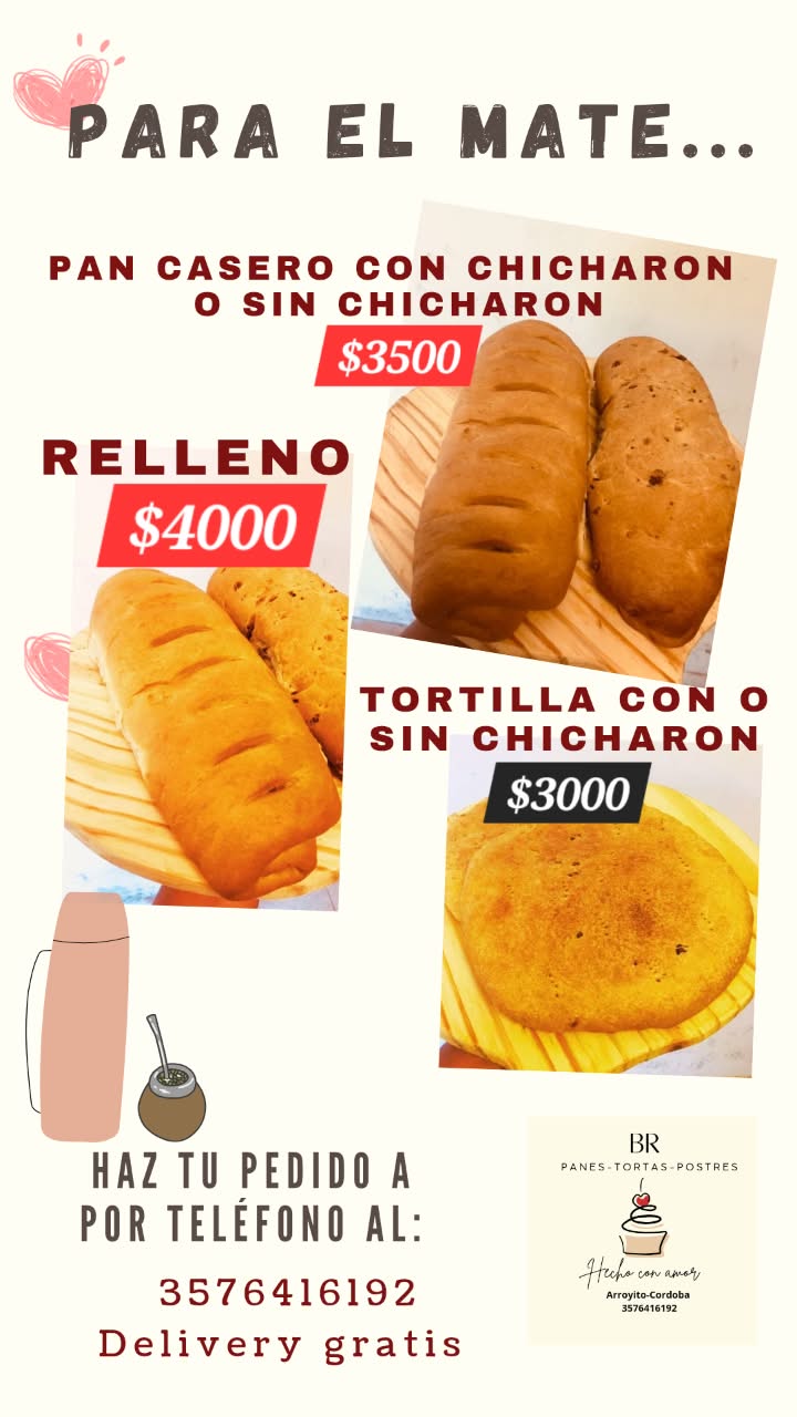 Pan casero con chicharon o sin chicharon