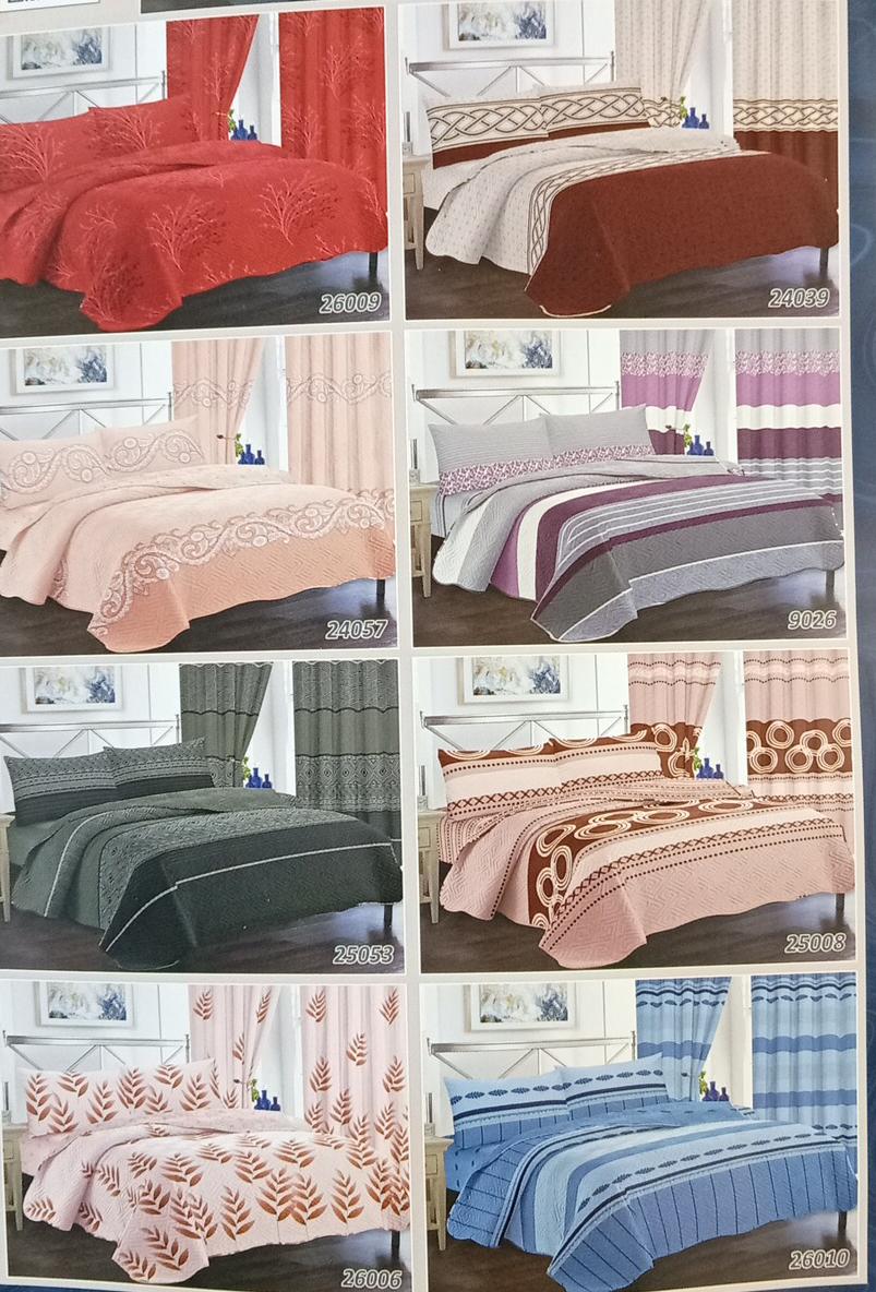 Juego de cama con cortinas