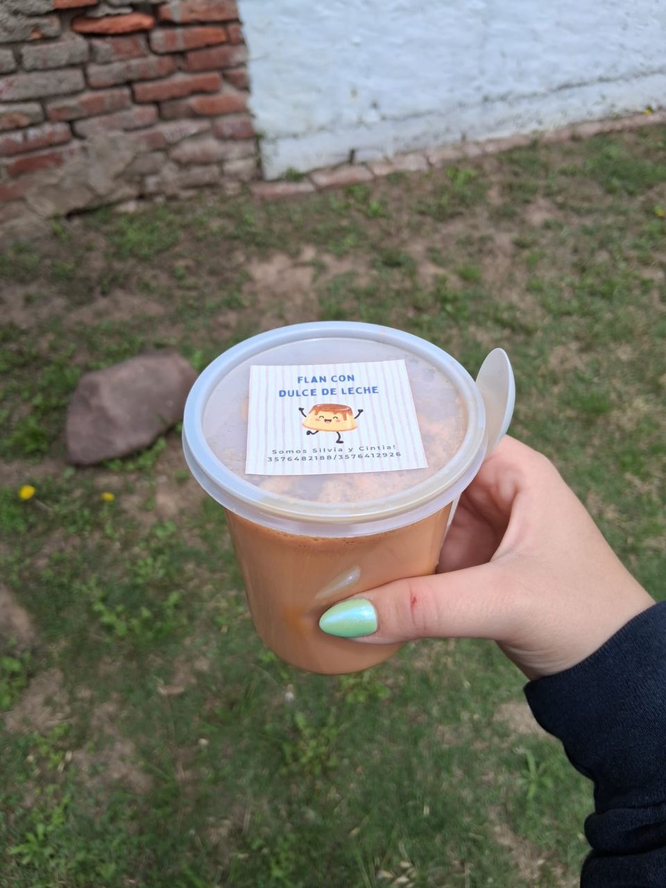Flan con dulce de leche 🍮