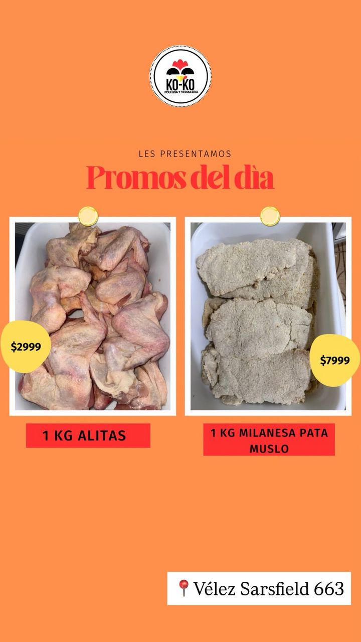 Alitas y milanesa pata muslo