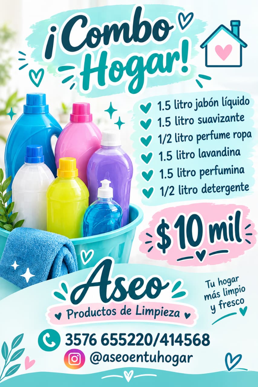 Combo Hogar de limpieza
