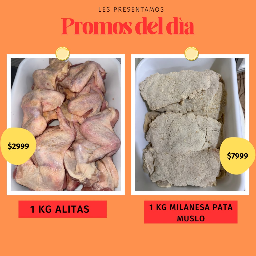 Alitas y Milanesa Pata Muslo
