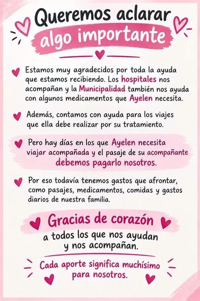 Hola gente amiga, clientes y familia, los pongo al tanto de la situación de la FLIA de Facundo Cifuentes, hoy la situación que les toca vivir es muy compleja en general y necesita de todos.
